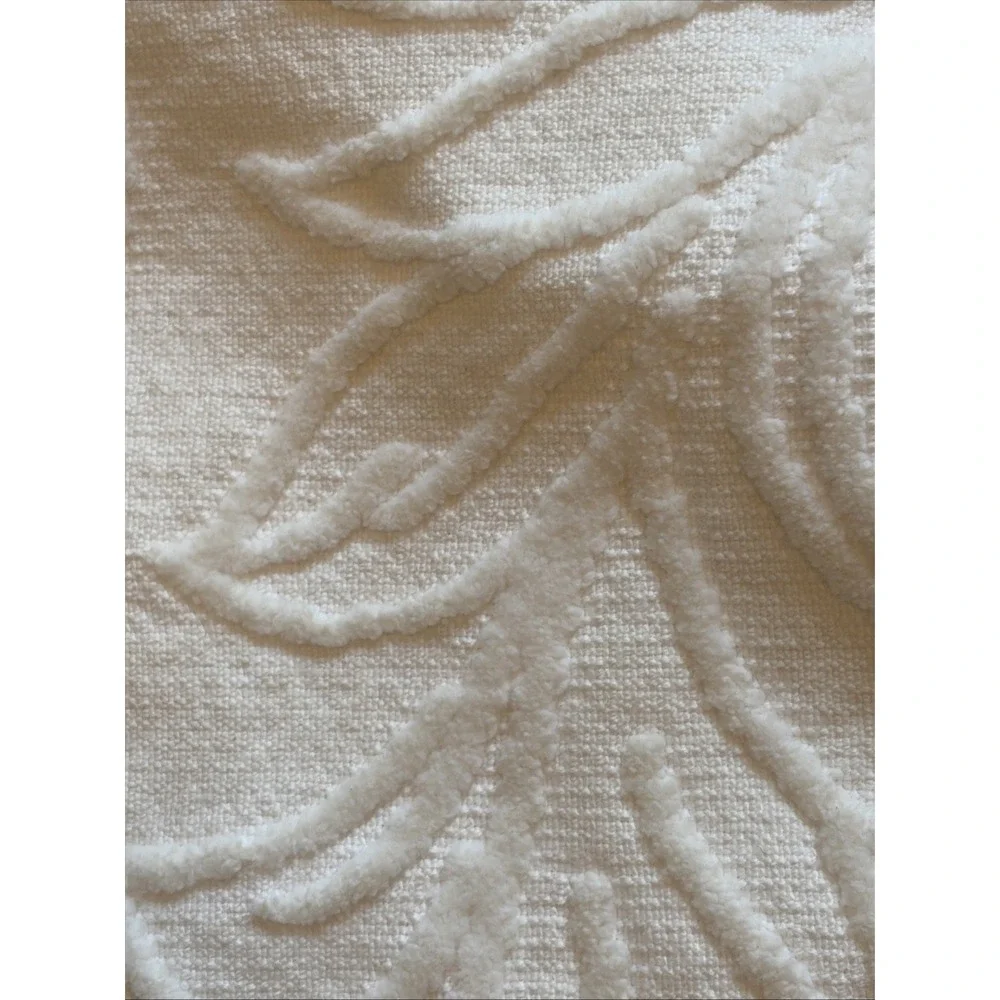 Bella Notte Adele Pillow Sham Set of 3 Ivory Cotton Matelasse Button Back
